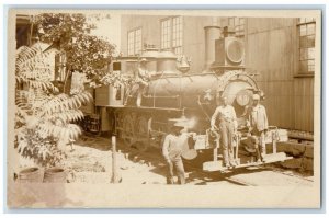 c1905 Black Americana Rowan Locomotive Train Occupational RPPC Photo Postcard