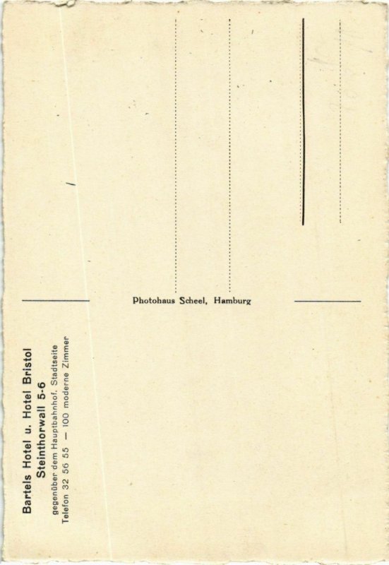 CPA AK Hamburg- Bartels und Bristol Hotel GERMANY (888465)