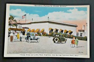 Mint Vintage Belvedere Restaurant Hot Springs National Park AR Postcard