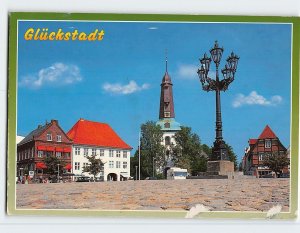 Postcard Blick zur Stadtkirche über den Markt, Glückstadt, Germany