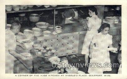 A Corner OF The Huge Kitchen at Angelos Place in Gulf Port, Mississippi