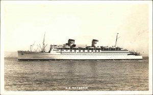Steamship SS Matsonia c1930s Real Photo Postcard