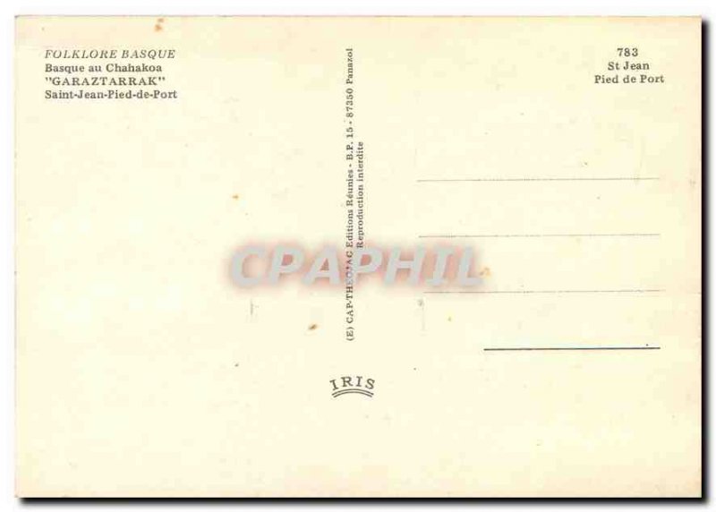 Postcard Modern Folklore at the Basque Cahahakoa Garaztarrak Saint Jean Pied ...