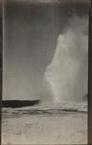 Yellowstone National Park Geyser Unidentified Real Photo Postcard