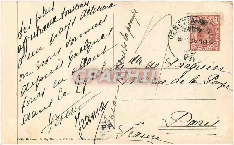 Old Postcard Panorama di Stresa lgo Maggiore