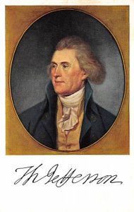 Thomas Jefferson View Postcard Backing 