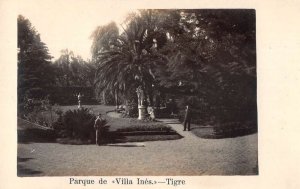 Tigre Argentina? Villa Ines Parque Statues in Garden Real Photo Postcard AA46645