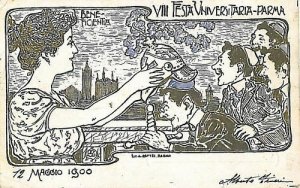 ADVERTISING POSTCARD Era: PARMA: UNIVERSITY PARTY-