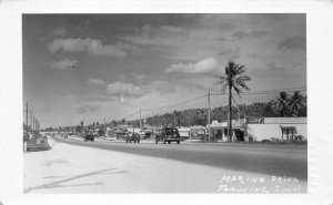 Tamuning Guam Marine Drive Street Scene Real Photo Postcard AA66196