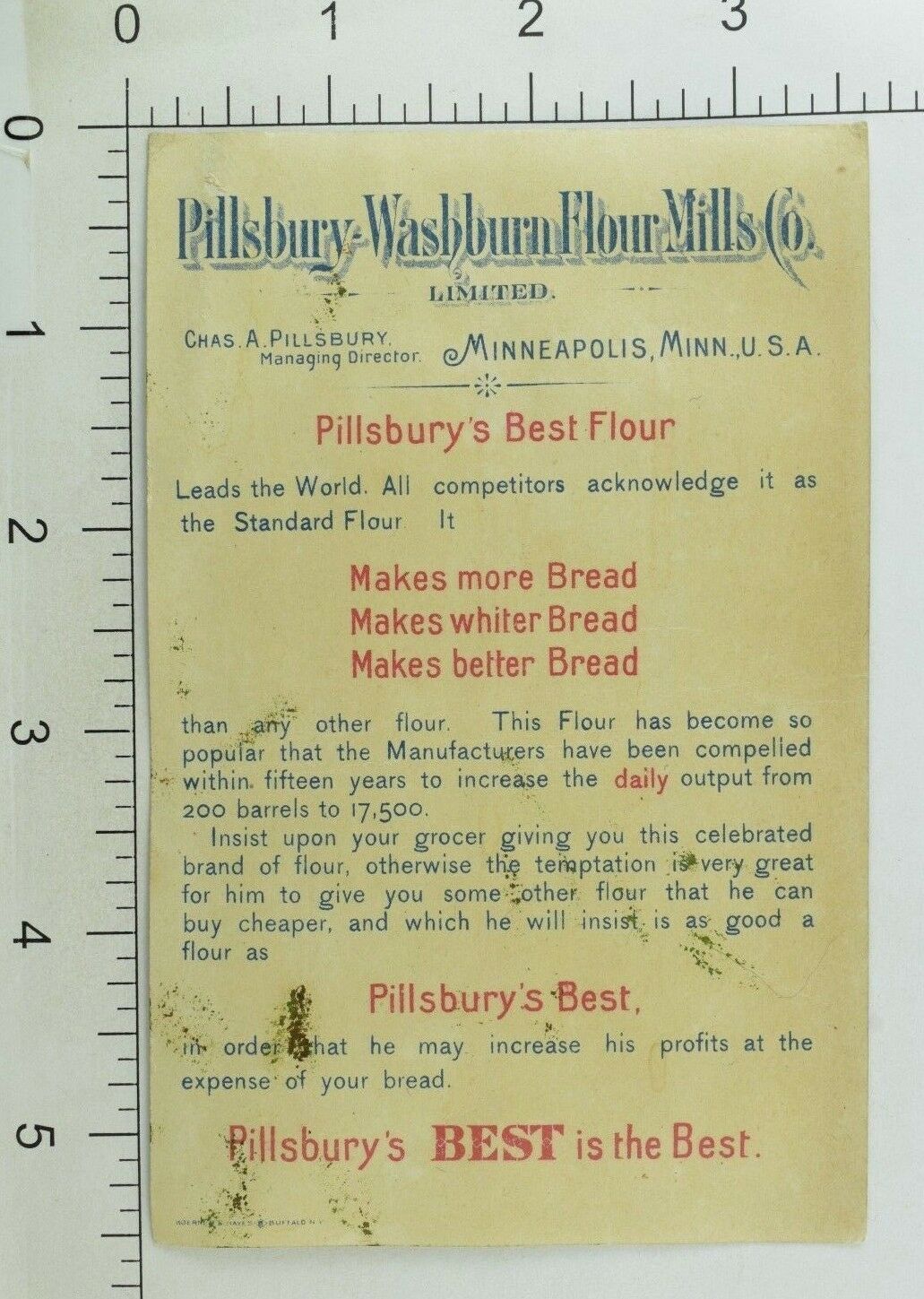 1880's Pillsbury Flour Lovely Ladies Spinning Top Victorian Trade Card ...
