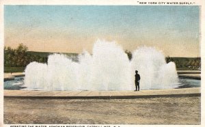 Vintage Postcard Aerating Water Ashokan Reservoir Water Supply Catskill Mts. NY