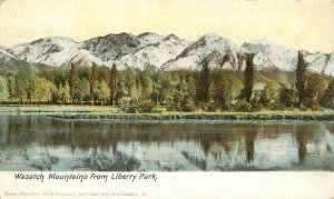 Postcard Utah C-1905 Wasatch Mountains Liberty Park Rocky Mountain 23-9220