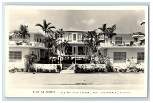 c1950's View Of Apartments Florida Shores RPPC Photo Unposted Vintage Postcard