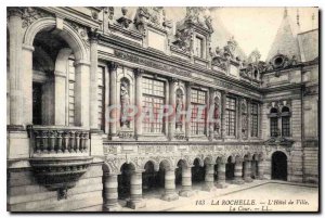 Old Postcard La Rochelle Hotel de Ville The Court
