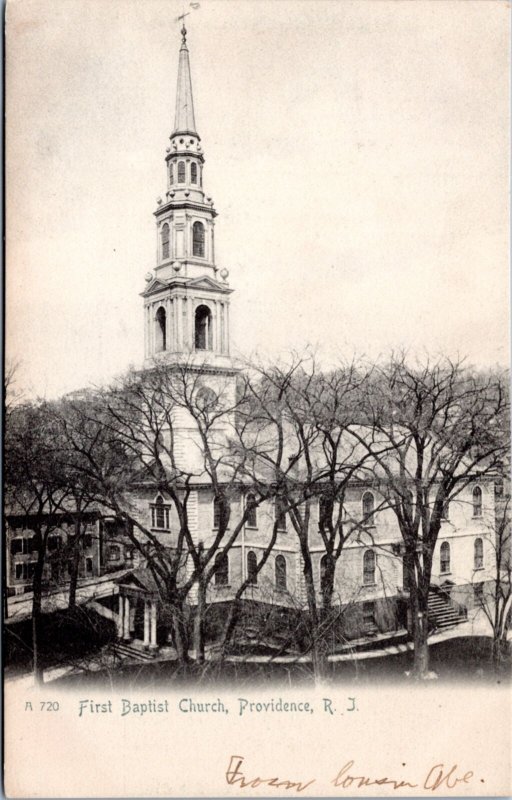 Postcard RI Providence - First Baptist Church - Rotograph