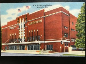 Vintage Postcard 1953 William B. Bell Auditorium Augusta Georgia