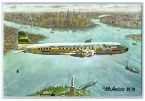 c1950's Pan American Grace Airways El Inter Americano DC-7B Airplane Postcard 