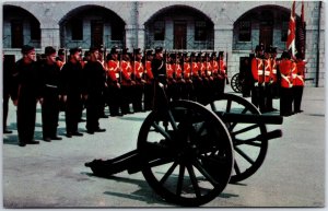 VINTAGE POSTCARD GENERAL SALUTE BY THE FORT HENRY GUARD AT KINGSTON ONTARIO