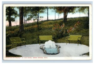 Vintage Fountain Of Youth At Oak Ridge Green Spring, Ohio. Postcard F117E