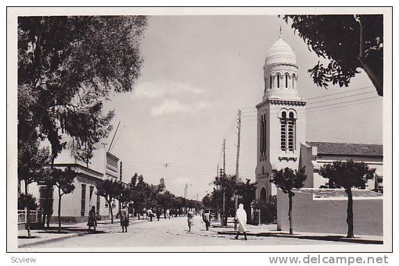 Kairouan (Arabic القيروان) , 30-50s Vue de la Ville Europeenne, l'Eglise