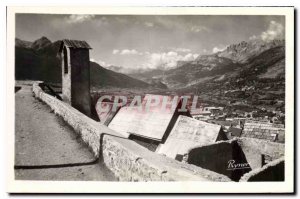 Old Postcard Briancon Hautes Alpes path round overlooking the Valley of the D...