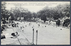 Vintage Postcard 1950s Hudson Memorial Pool Massanetta Spring Bible Conf. VA