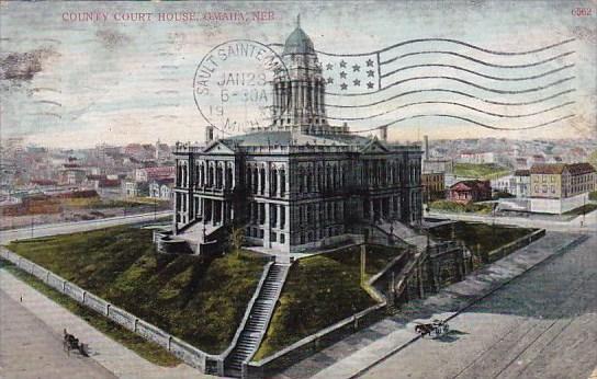 Nebraska Omaha County Court House 1908