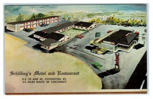 COVINGTON, KY  ~  SCHILLING'S MOTEL & Restaurant  c1950s Kenton County Postcard