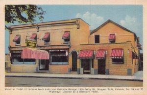 NIAGARA FALLS ONTARIO CANADA~VENETIAN HOTEL ON FERRY STREET-1940s PHOTO POSTCARD