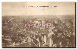 Old Postcard Semur View from the Bell Tower of the Church