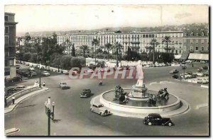 CARTE Postale Old French Riviera Nice Fountain of the Sun and the Albert I Ga...