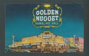 Ca 1955 Post Card Las Vegas NV Golden Nugget Gambling Hall