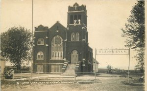 Postcard RPPC C-1910 Iowa Haverhill St, John Evangelical Church Smith 23-11427