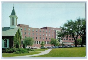 c1950 Iowa Memorial Union State University Classic Cars Iowa City IA Postcard 