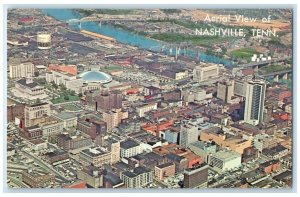 1960 Aerial View Downtown Buildings Nashville Tennessee Antique Vintage Postcard