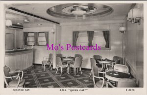 Shipping Postcard - R.M.S.Queen Mary Ocean Liner. R Deck Coc