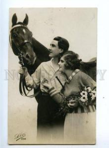 148523 Lovers near HORSE Vintage LEO PHOTO PC