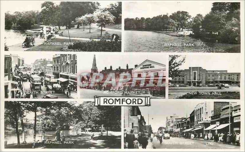 Modern Postcard Raphael Park South Street Romford Market New Town Hall Romford