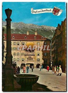 Postcard Modern Apenstadt Innsburck Tirol Herzog Friedrich Strase put goldene...