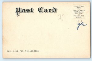 1905 Winslow Maine Vintage Postcard Fort Halifax Built 1754 Bridge Road Unposted