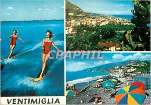 Modern Postcard Panorama Spiaggia Ponente Waterskiing