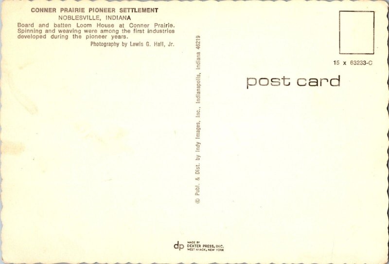 Conner Prairie Pioneer Settlement, Noblesville IN Postcard L64