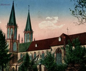 1914-16 WWI German Church in Blamont Military Feldpost Vintage Postcard P21