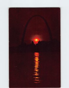 Postcard Sunset View Of The Arch, St. Louis, Missouri