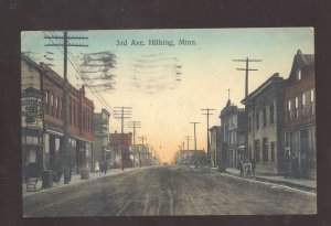 HIBBING MINNESOTA DOWNTOWN STREET SCENE ERROR VINTAGE POSTCARD 1912