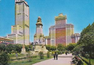 Monument to Cervantes Spain Square Madrid Spain