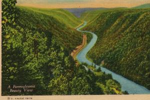 1937 Wellsboro PA Grand Canyon The East Pennsylvania Gorge Pine Creek Postcard