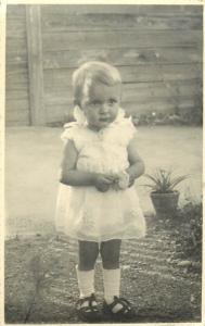 Children topical real photo postcard 1940s baby bebe