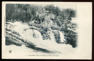 h2216 - ST. MAURICE RIVER Quebec Postcard 1905 Grand Mere Falls by Pinsonneault