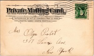 Private Mailing Card 1905 German Society of Providence Rhode Island